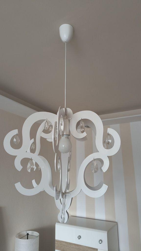 Dwie lampy wiszące glamour