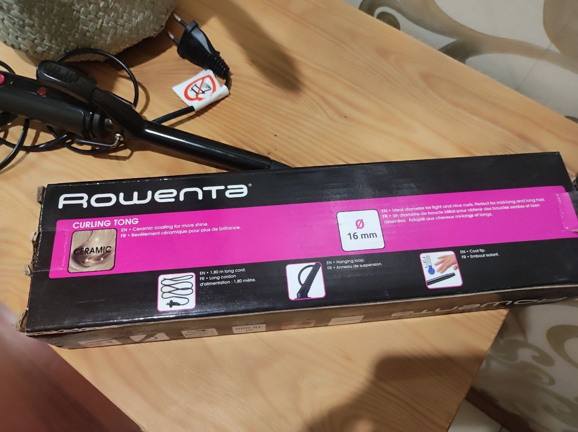 Modelador de cachos da Rowenta - placas em cerâmica