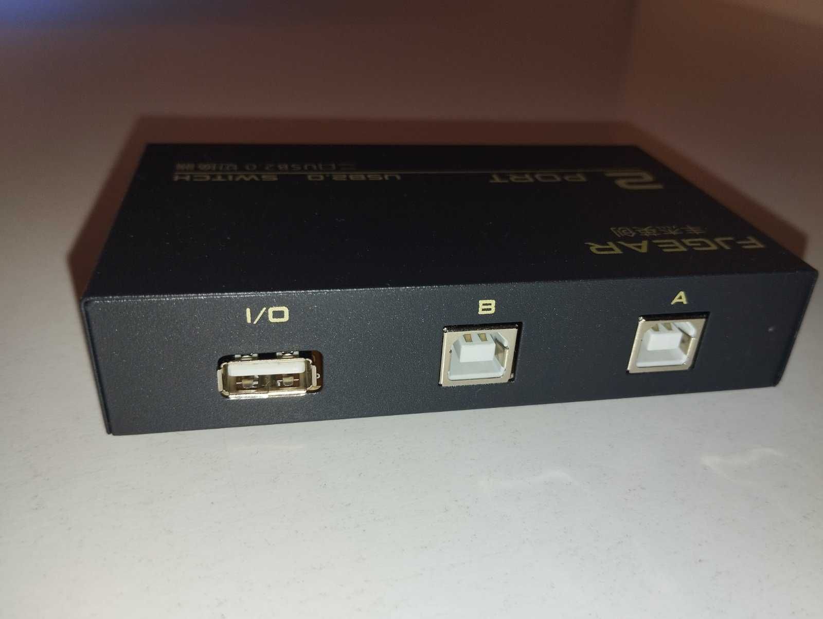 Wtyczka USB 2.0 2 porty do przełączania drukarek i skanerów