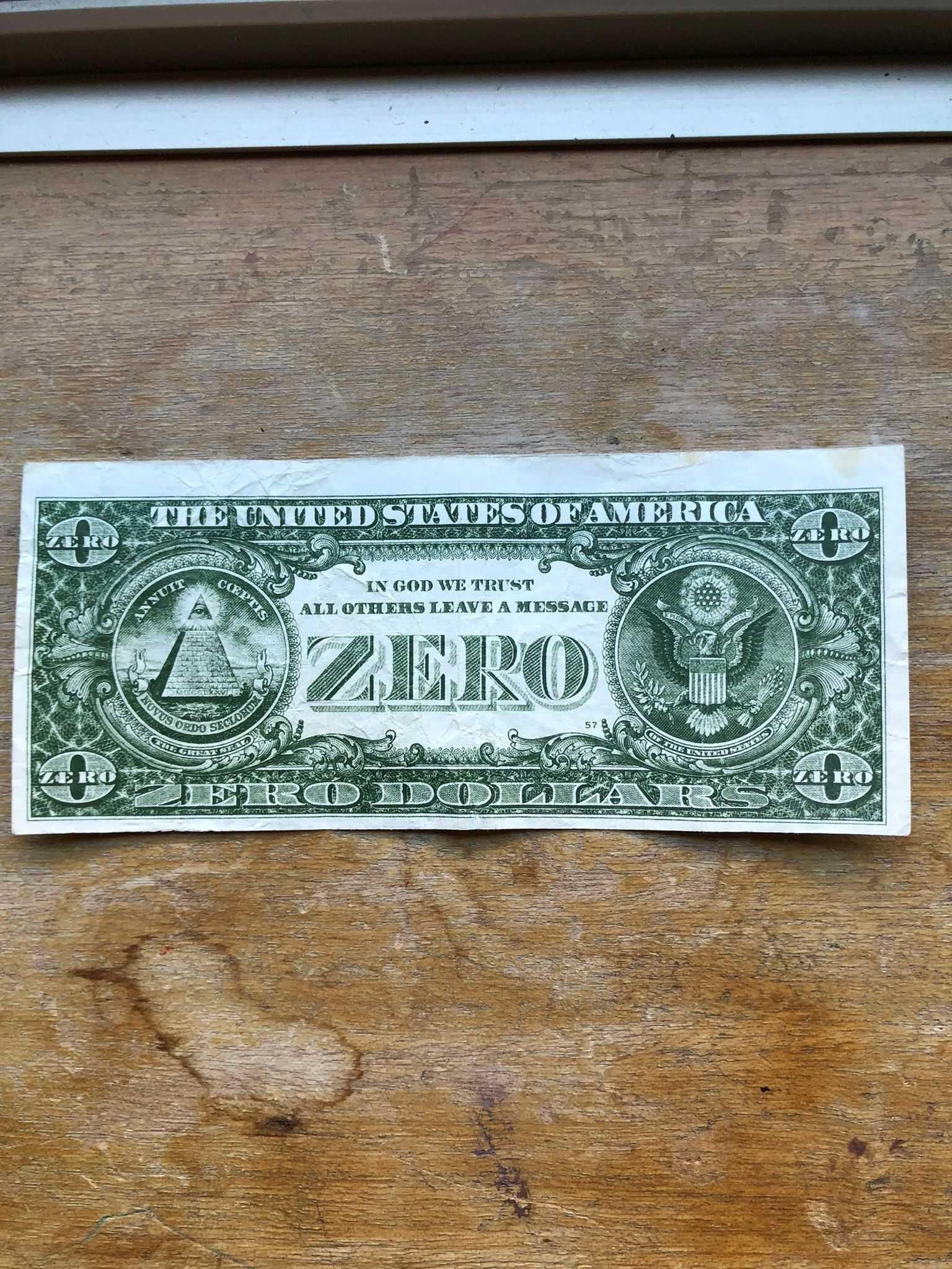 Nota Dólar 0 RARA