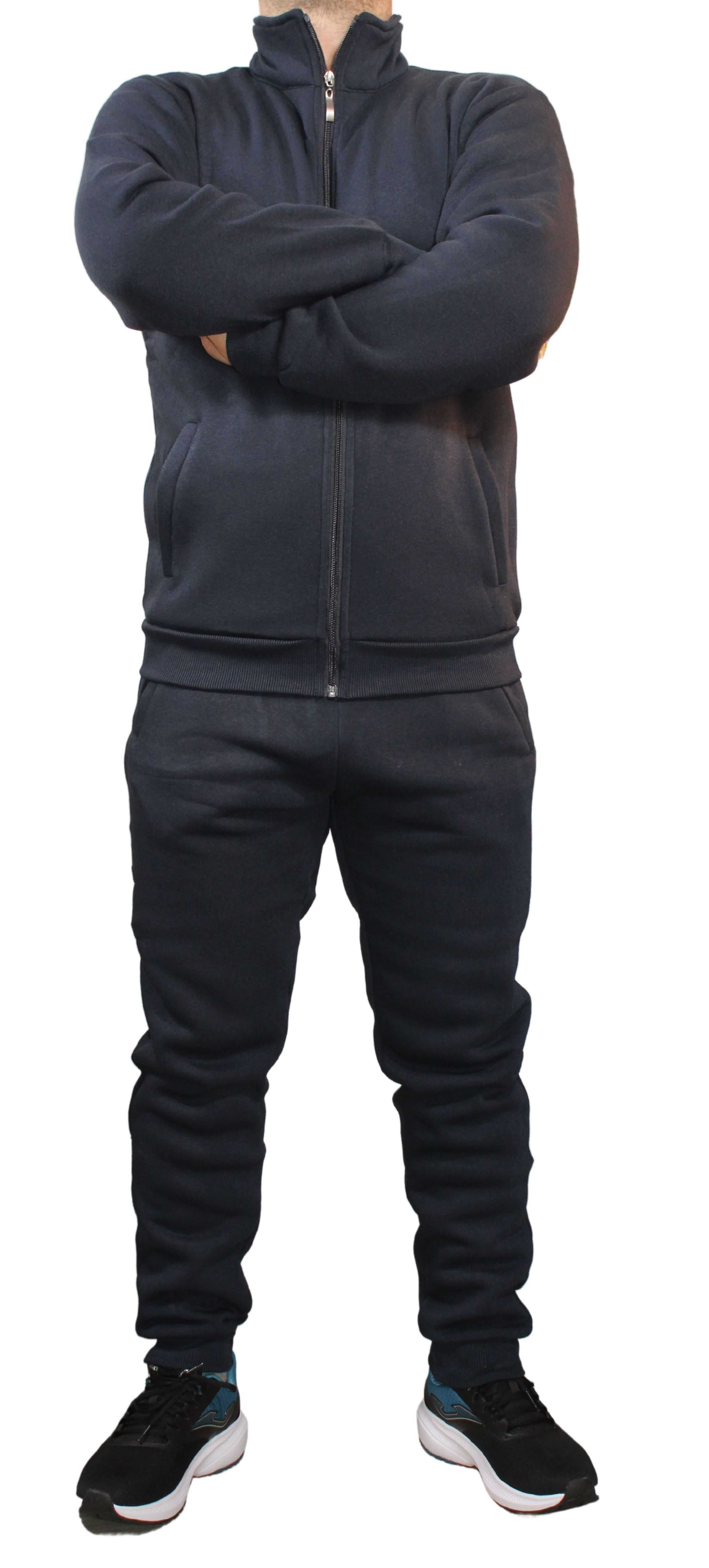 Ocieplany męski komplet dresowy plus size rozmiary od 4XL do 8XL