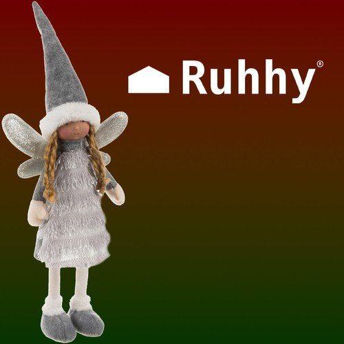 Wróżka- figurka świąteczna szara Ruhhy 22343