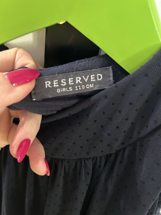 Reserved granatoea sukienka w kropki roz.110