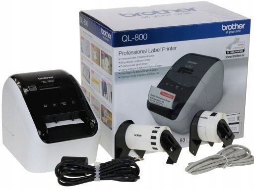 drukarka etykiet brother ql-800 + 2 taśmy jak nowa