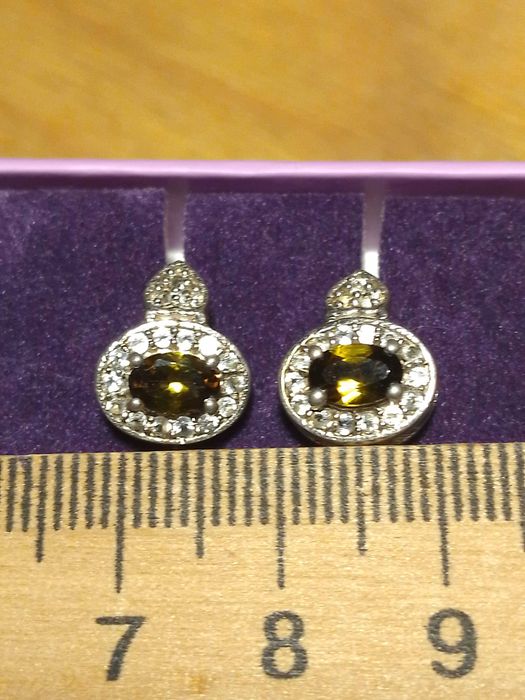 Срібні прикраси 925 пр з натуральними турмалінами