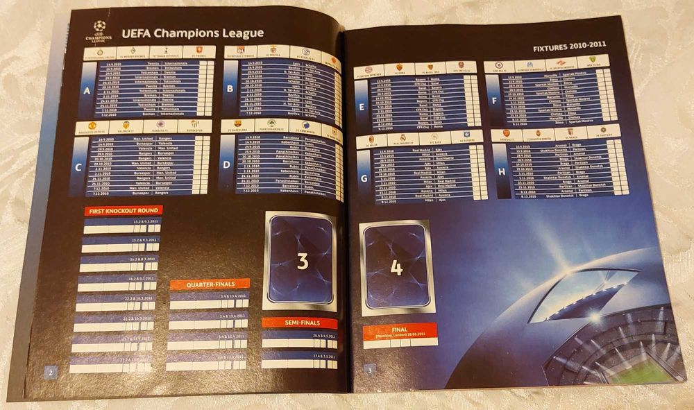 Caderneta futebol liga dos campeões 2010/11