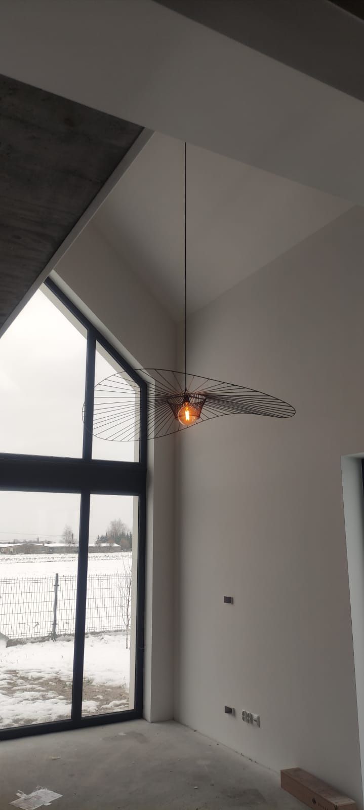 Lampa wisząca kapelusz czarna inspirowana Verrigo Petite Friture vinta