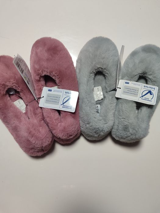 2 pary ciepłych pantofli damskich rozmiar 37