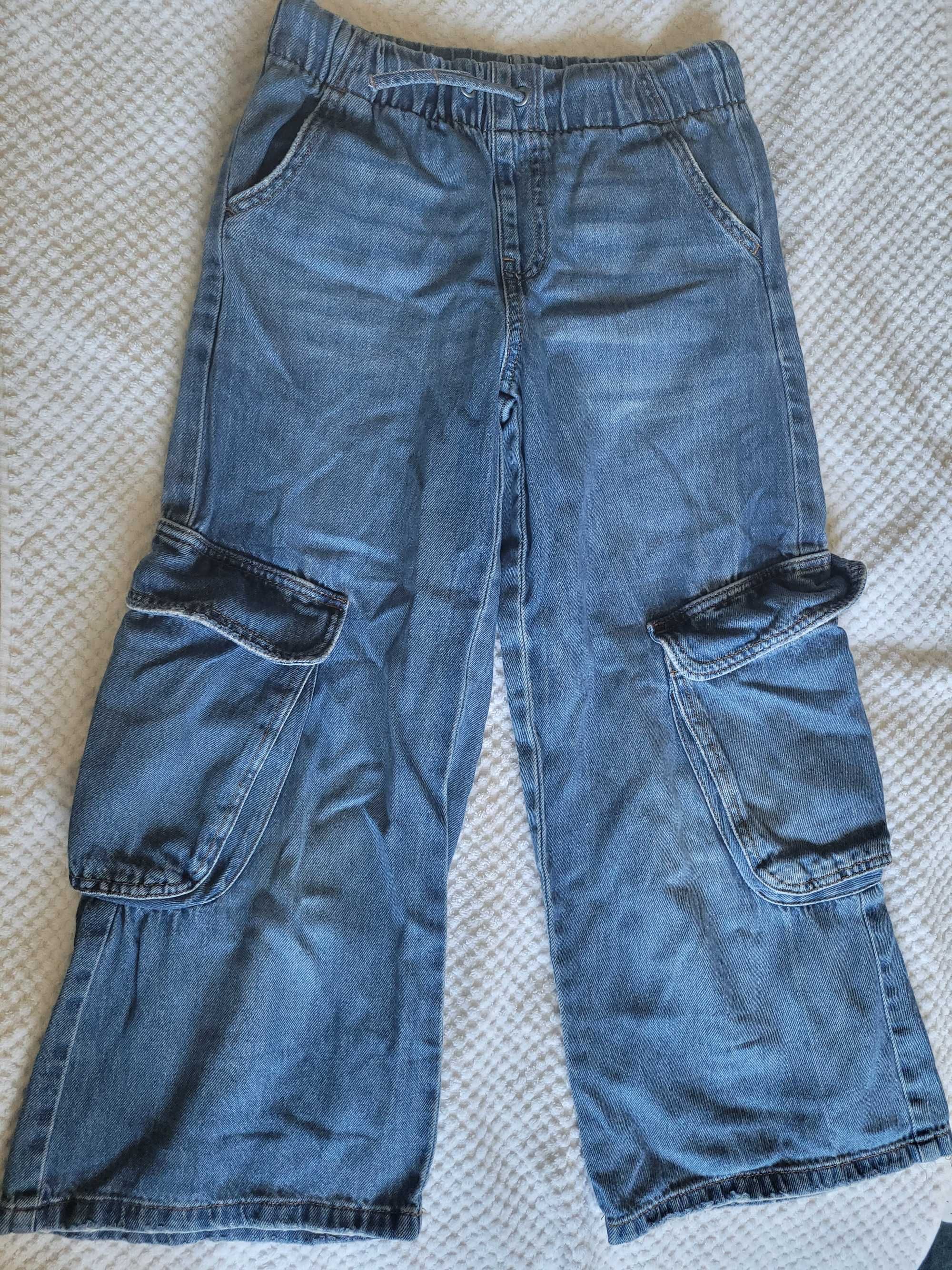 Spodnie jeansy dzwony zara 134cm