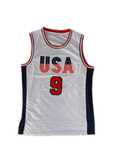 Koszulka biała  NBA Dream Team 92' #9 Michael Jordan