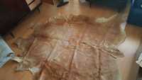 Carpete em pele de vaca, cor castanho claro, 2 m por 1,60m