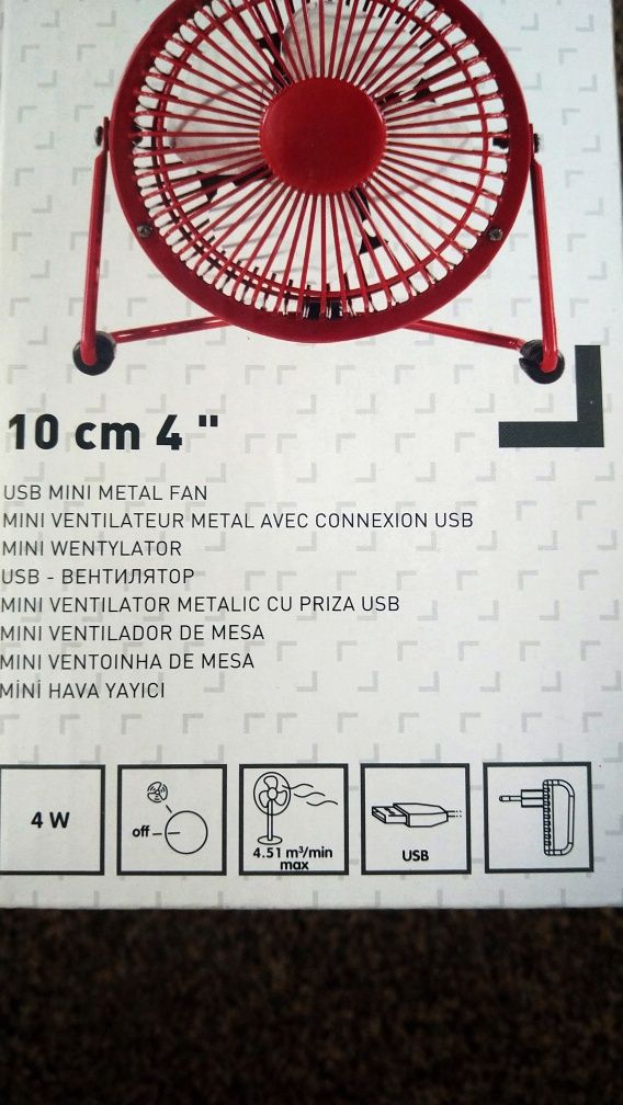 Wentylator biurkowy USB/230v