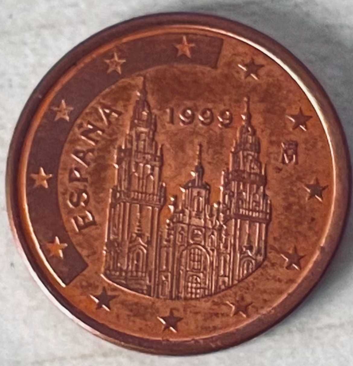 Moeda 1 céntimo Espanha 1999