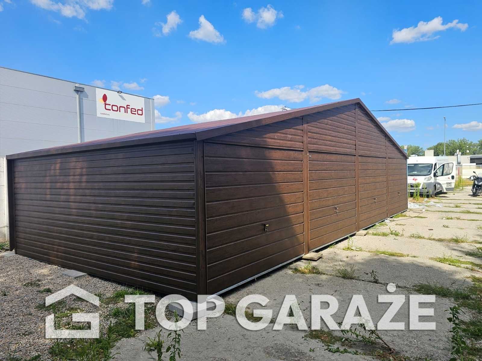 Garaż blaszany 4 stanowiskowy / 12 m szeroki 6m długi