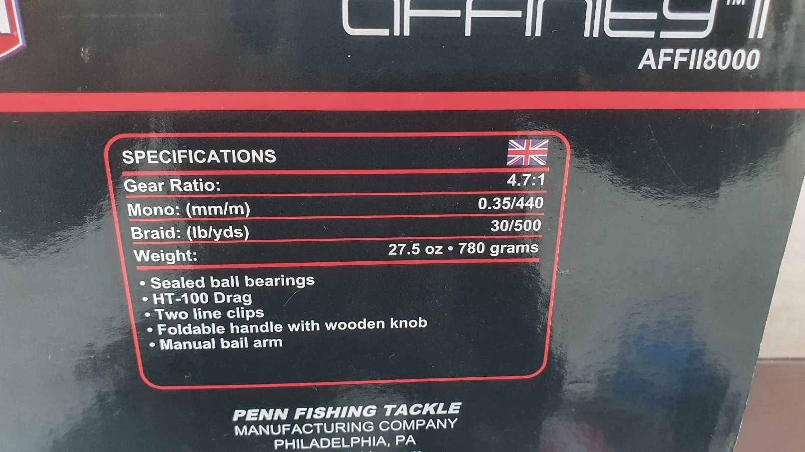 Kołowrotek karpiowy PENN Affinity II 8000 Long Cast OKAZJA