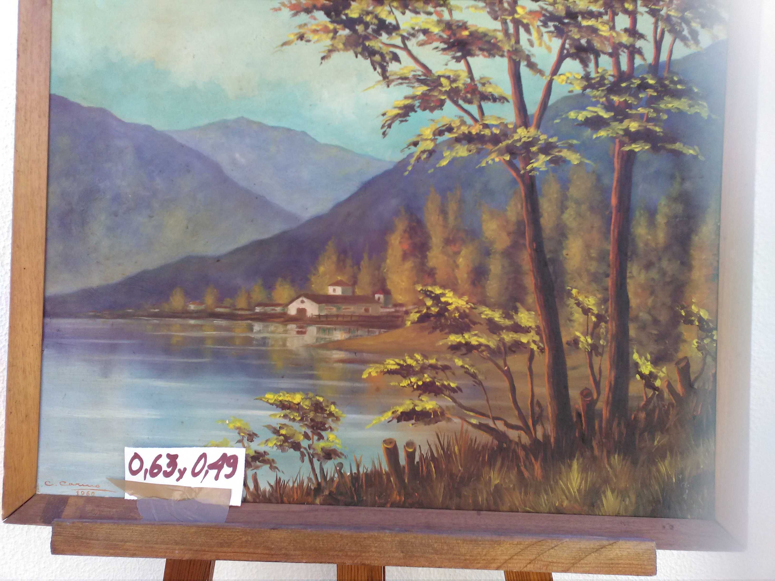 Bonita e bem conservada pintura a óleo .