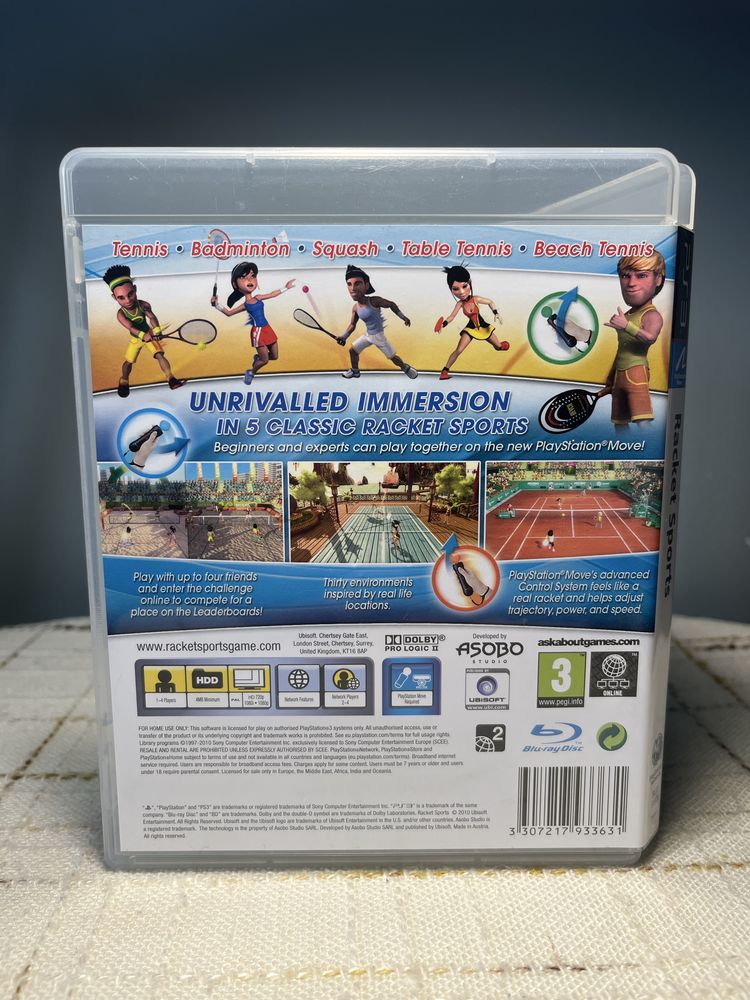 Racket Sports PS3 PS Move