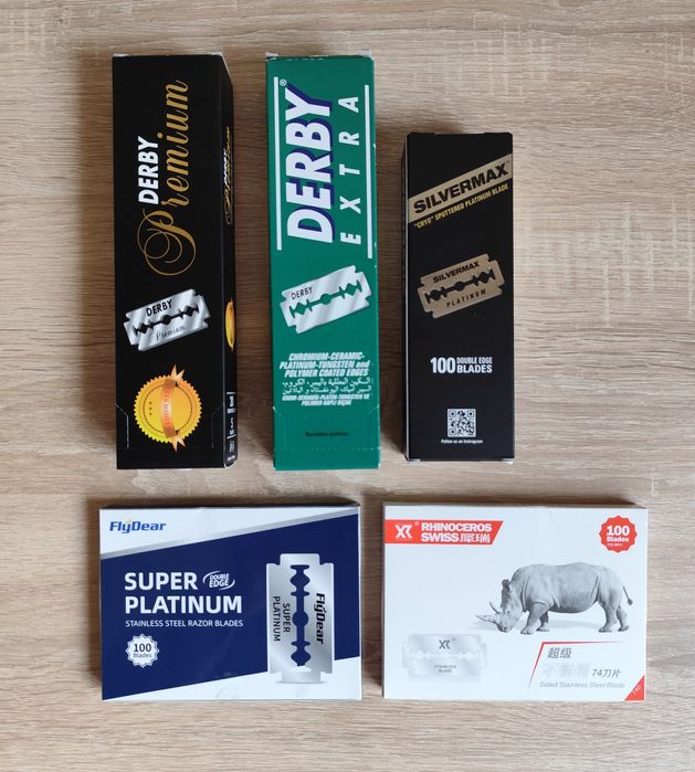 Двухсторонние лезвия для станка, для бритья Gillette, Derby, Astra...