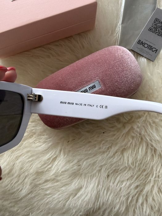 Okulary Miu Miu biale