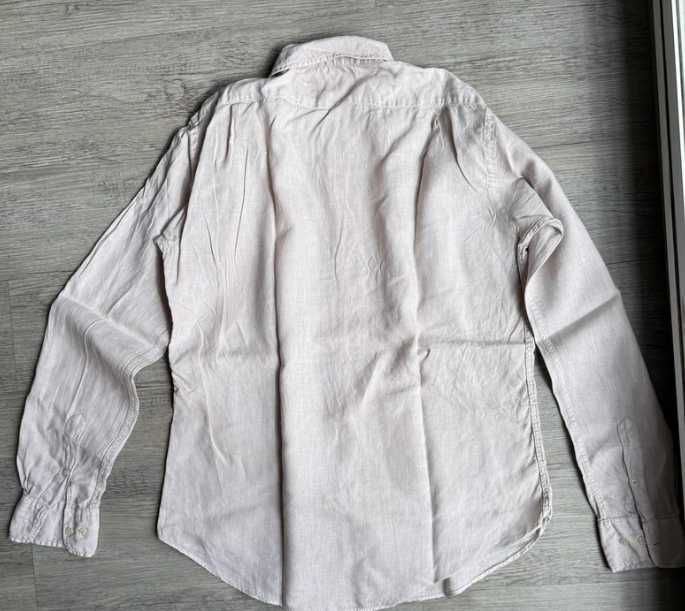 camisa linho bege