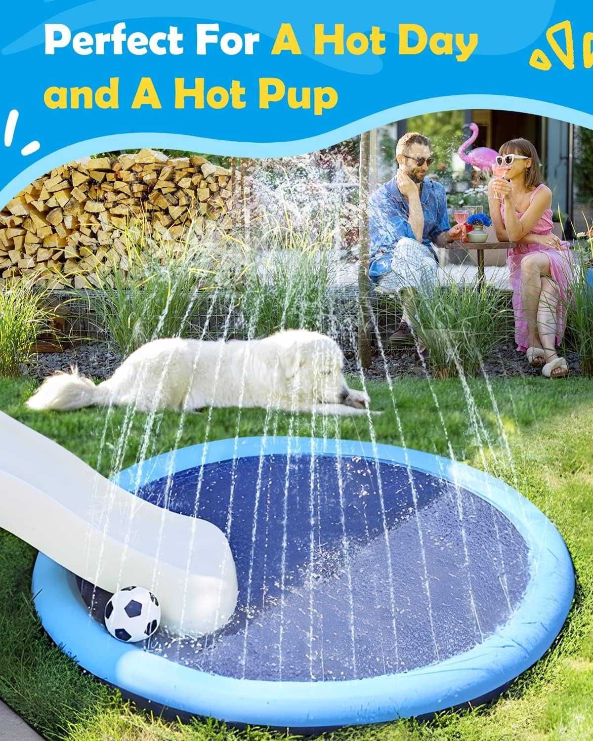 basen dla zwierząt, Letnia zabawka dla psa Splash Pad dla psów 150 cm