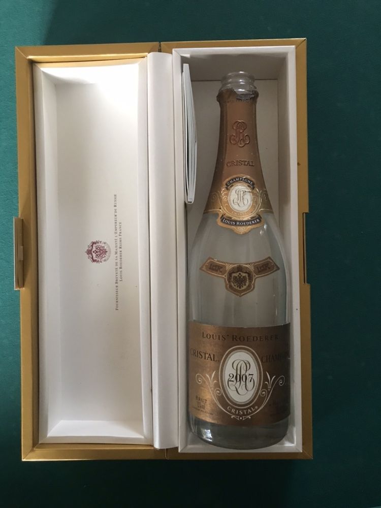 Garrafa champagne cristal vazia