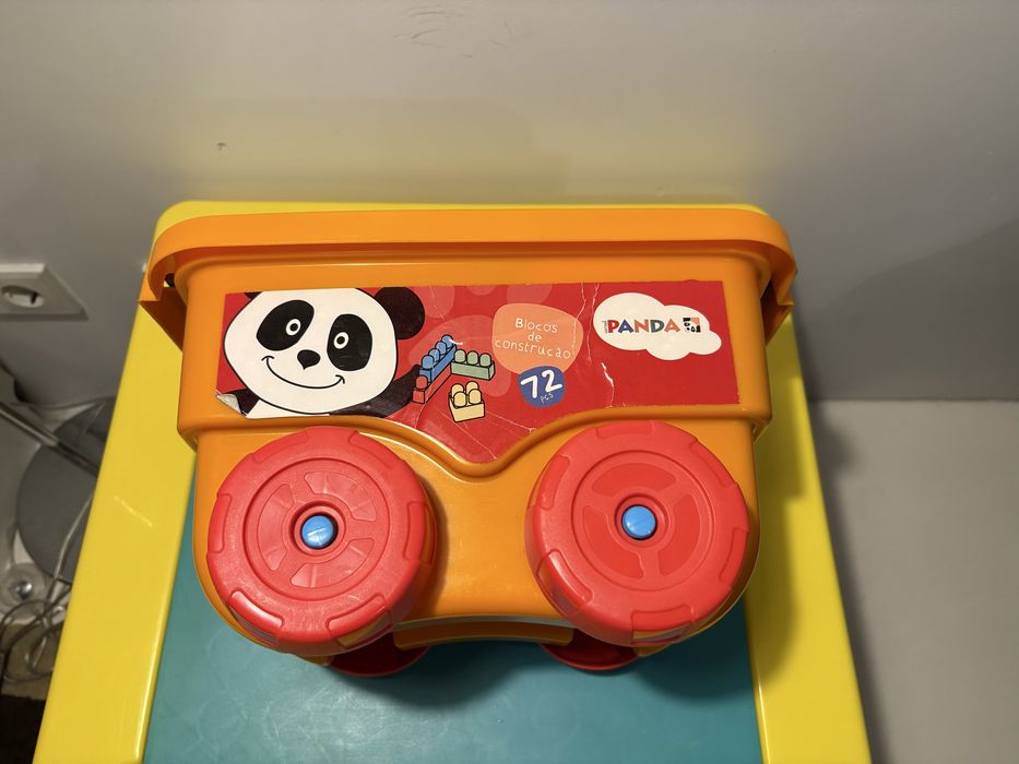 Carrinho de blocos de construção infantil