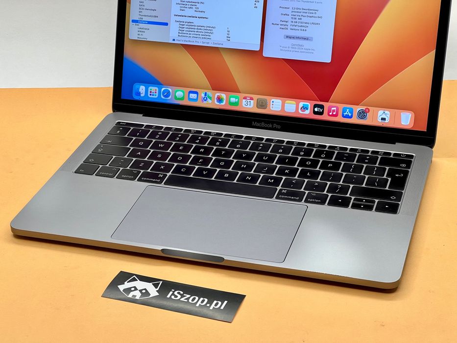 Macbook Pro 13 Space Gray 256GB SSD 16GB RAM A1708 FV23