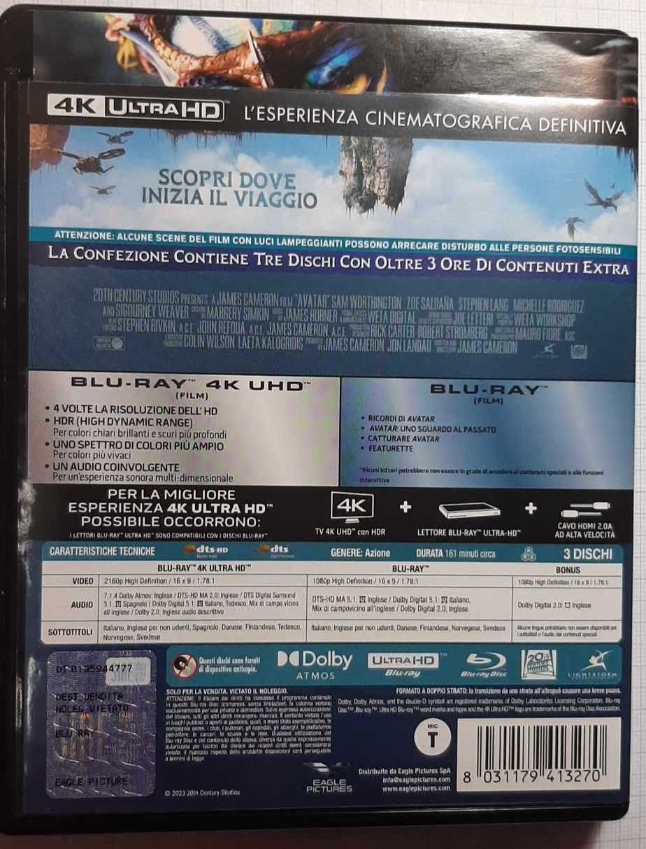AVATAR remastered 4K + 2x BR 3 dyski w.ENG
