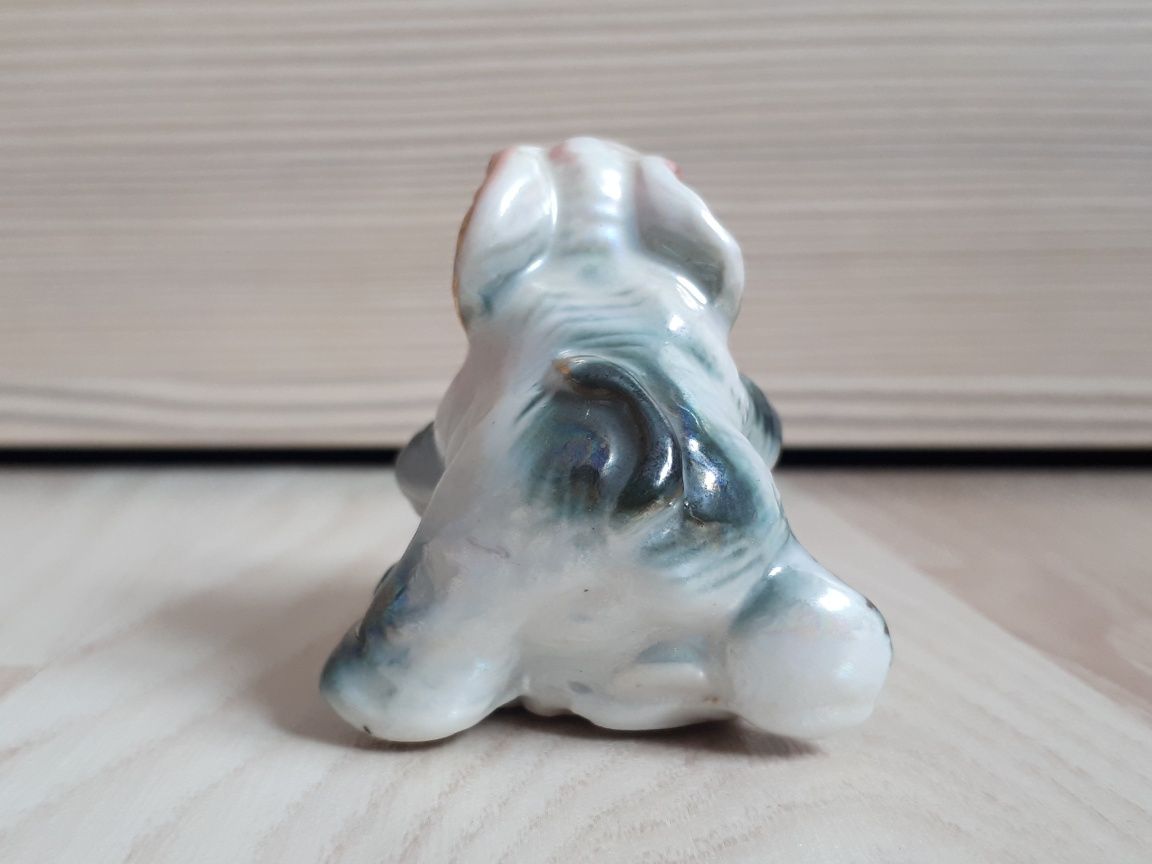 Mała porcelanowa figurka dwa słoniki słonie