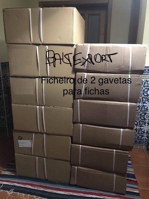 Ficheiro para fichas com 2gavetas com fechadura com pintura Cinza 7035