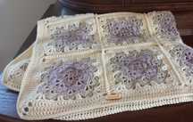 Kocyk koc pled dziecięcy wełniany handmade rękodzieło