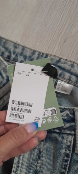 Spodnie jeansy cargo H&M 38 nowe damskie