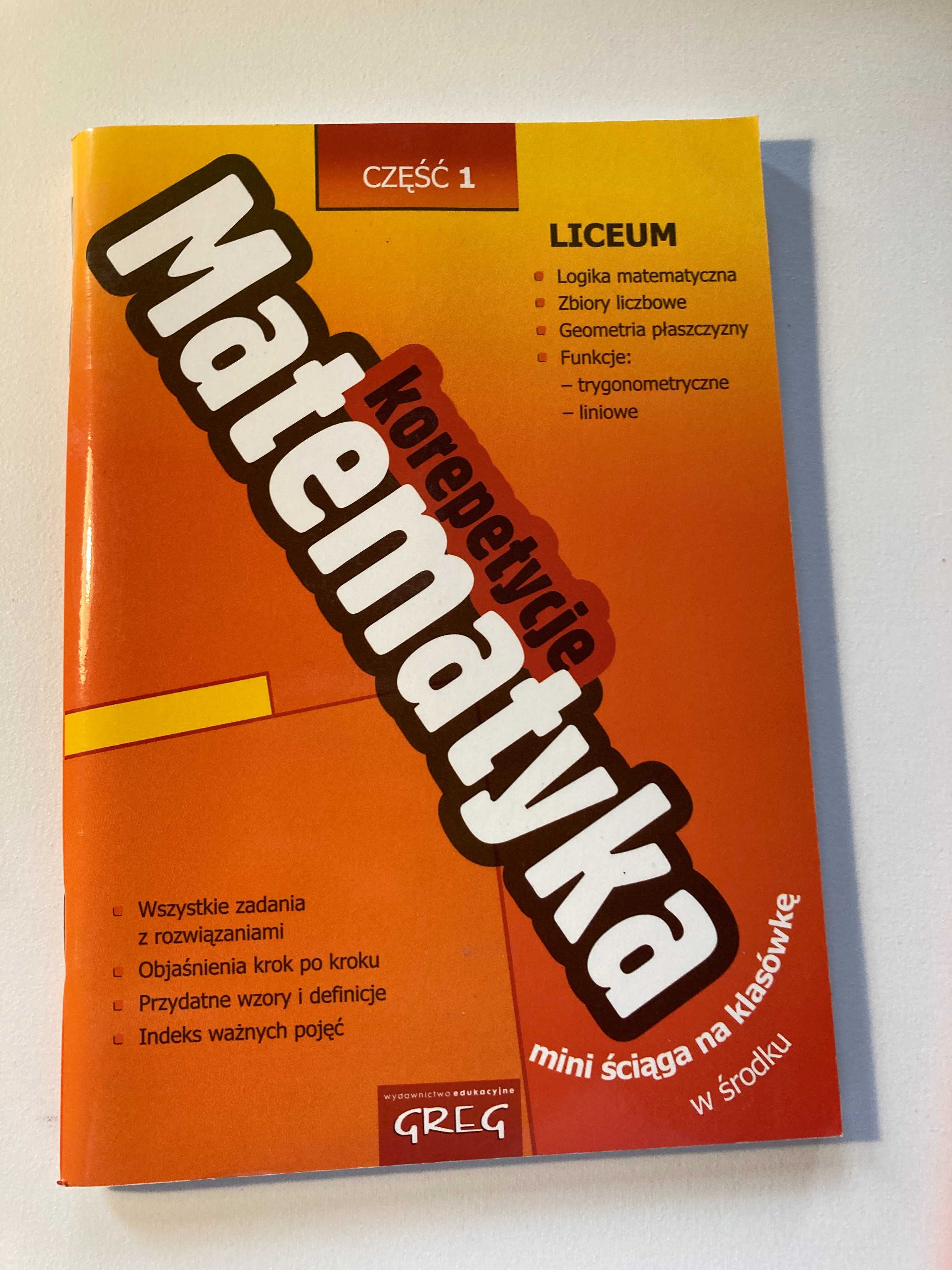 Matematyka korepetycje liceum części 1-3 Greg