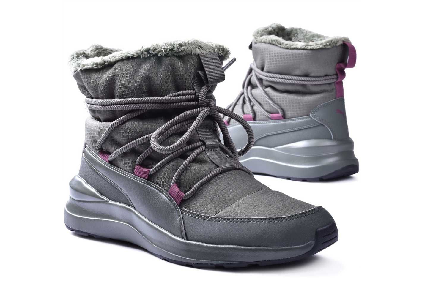 Buty Puma Adela Winter Boot  Śniegowce khaki - 38,5 WYSYŁKA 24H