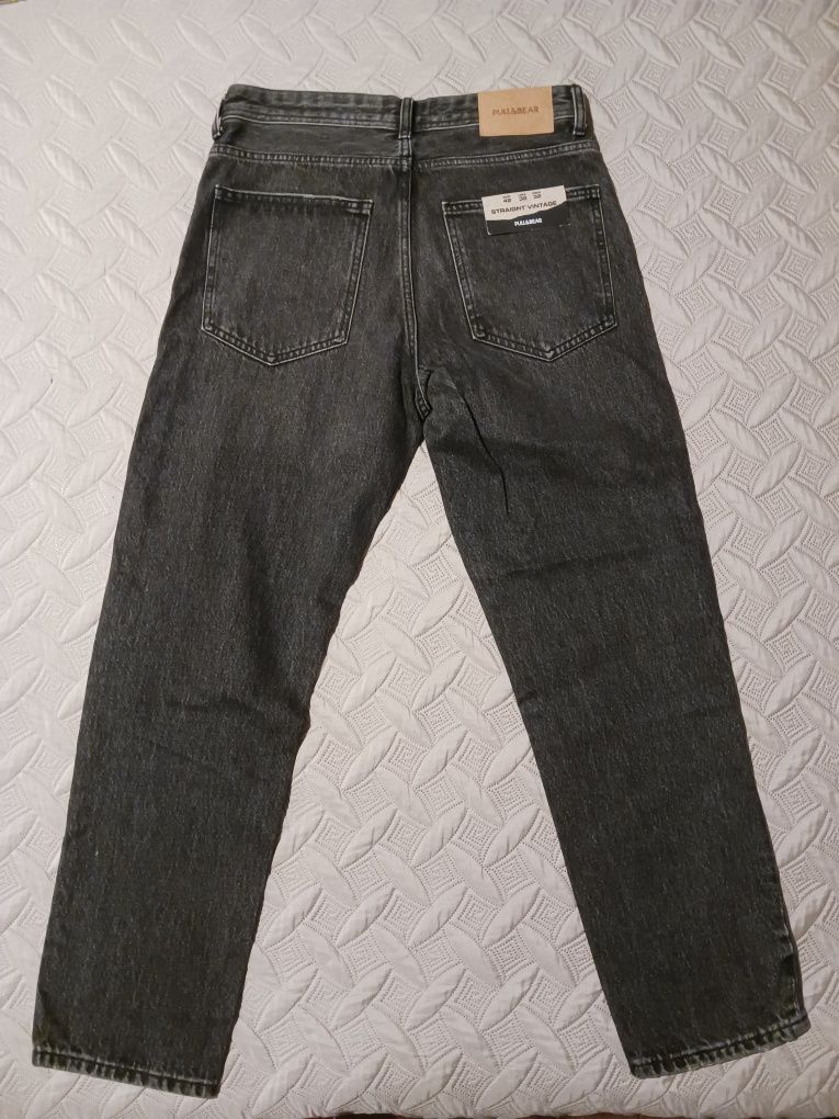 Calças Pull&Bear Pretas - Straight Vintage