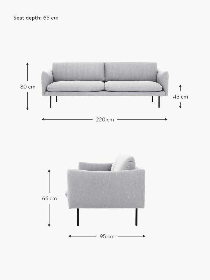 Sofa / Kanapa Moby (3 osobowa) szara minimalizm jak muuto