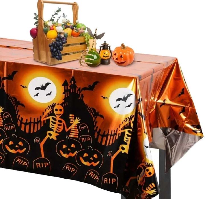 Mroczna Cerata Dekoracyjna Obrus Na Halloween 137cm x 183cm