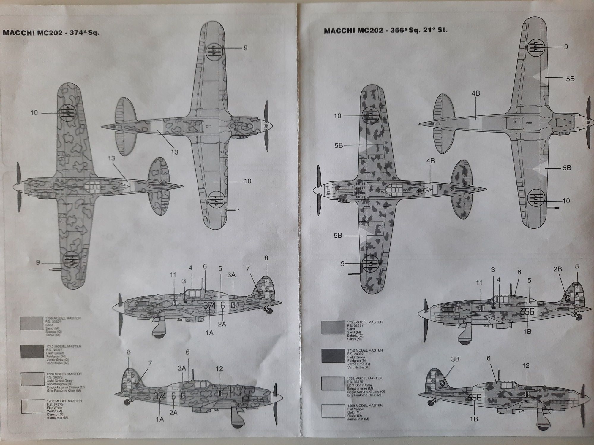 Model do sklejania Macchi MC202 Folgore, 1/72 Italeri 1222 i akcesoria