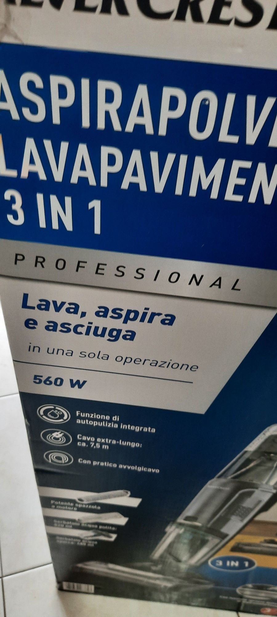 Aspirador 3 em 1, aspira, lava e seca da SilverCrest como novo