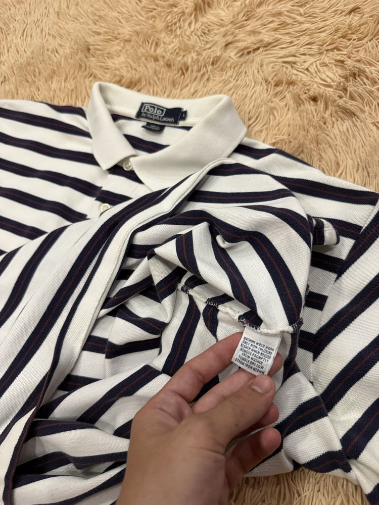 Полосатая футболка поло ralph lauren polo ральф лорен оригинал L
