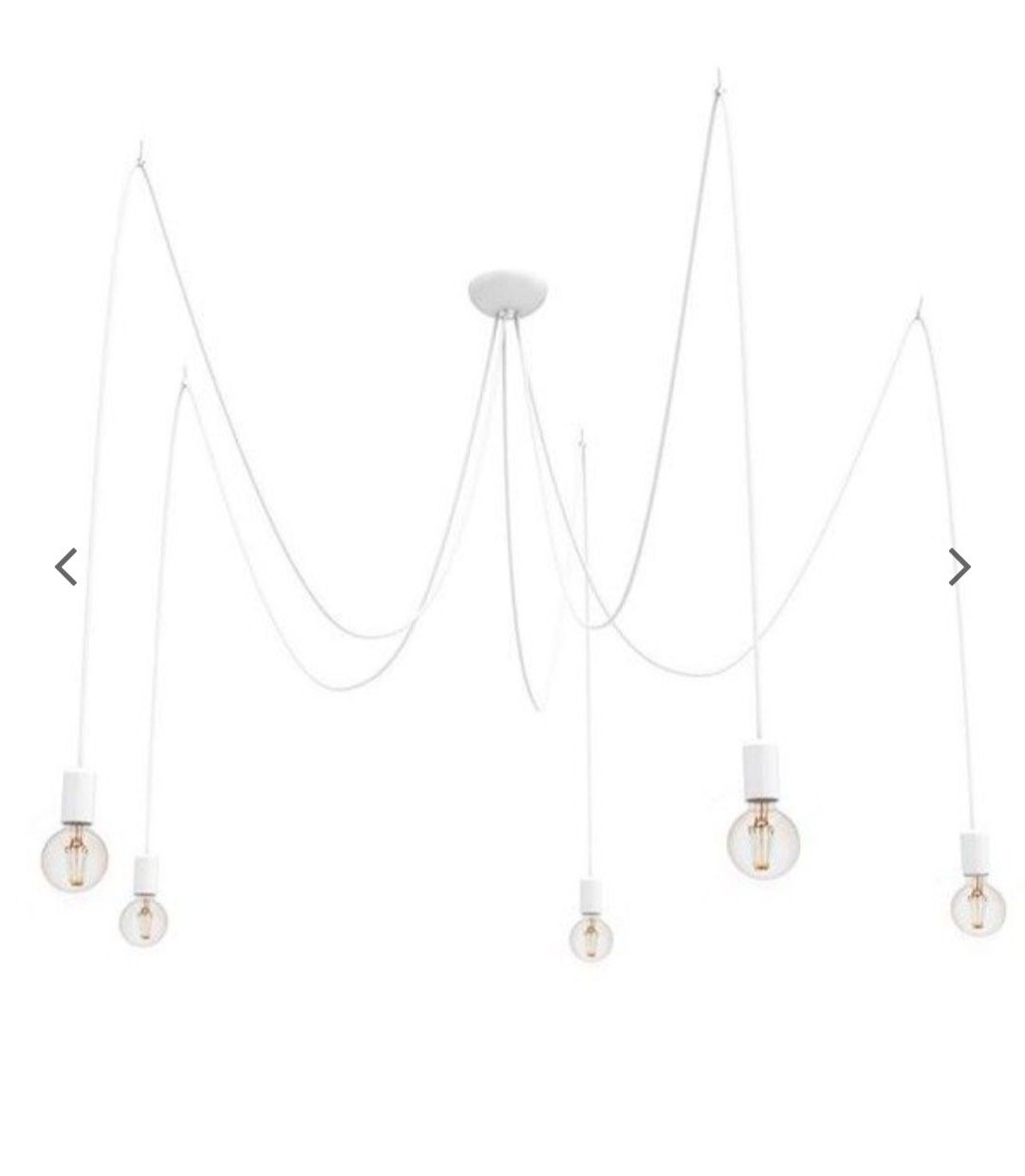 Lampa biała pająk 5 ramienna Nowodvorski