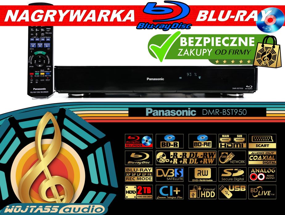 Nagrywarka BLU-RAY Panasonic DMR-BST950 HDD 2TB *dekoder SAT* Recorder