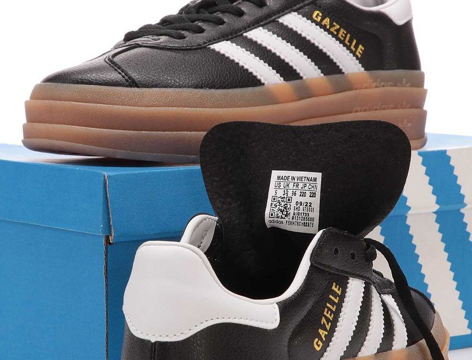 Кросівки Adidas Gazelle Bold Platform black/brown premium