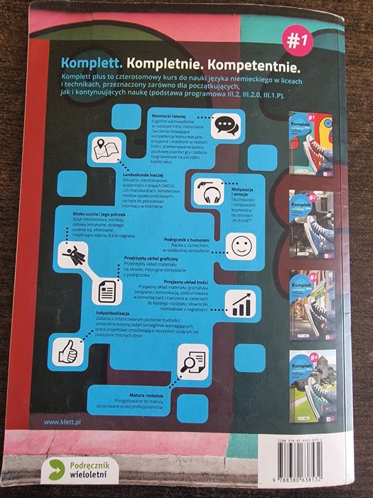 Komplett Plus 1 – podręcznik do niemieckiego Klett, liceum/technikum