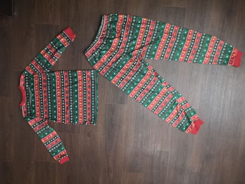 Дитяча тепла новорічна піжама 12 13 років новий рік Різдво ялинки 152