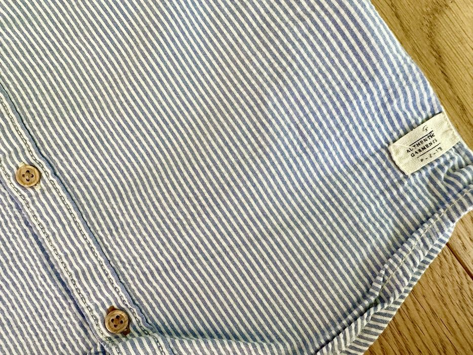 Śliczna koszula H&M 128 7-8lat biało-błękitna
