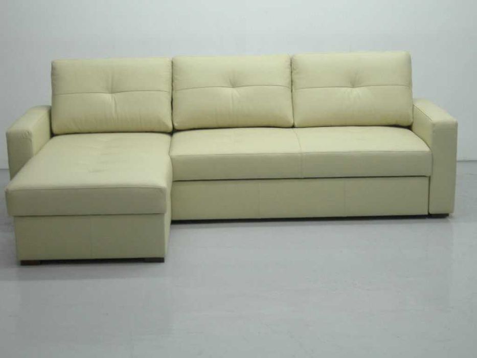 FAB 1100 beżowa skóra naturalna narożnik, rogówka kanapa sofa spanie