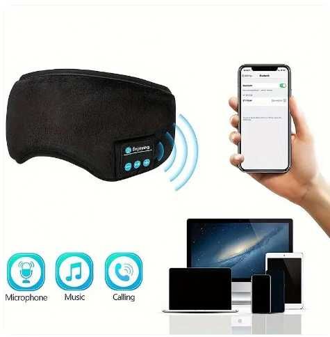 Opaska na oczy - słuchawki Bluetooth - bezprzewodowe - do spania -6szt