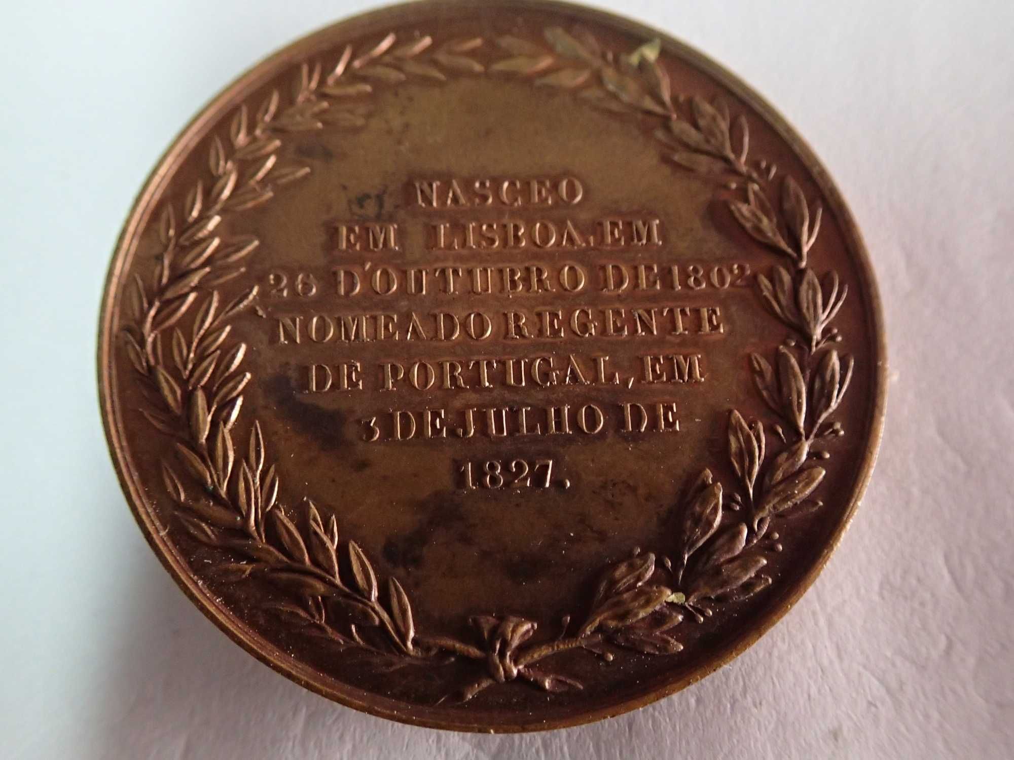Medalha em Cobre D Miguel Regente de Portugal